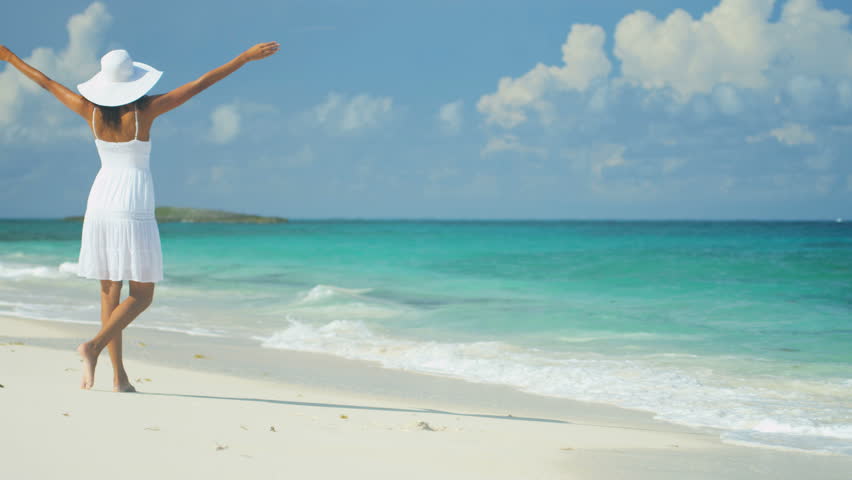 Latin American Girl In Sundress Celebrating Achieving Her Ambitions ...