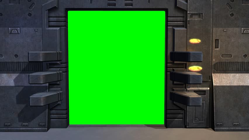 Spaceship Spacestation Door Open Close Stock Footage Video 100