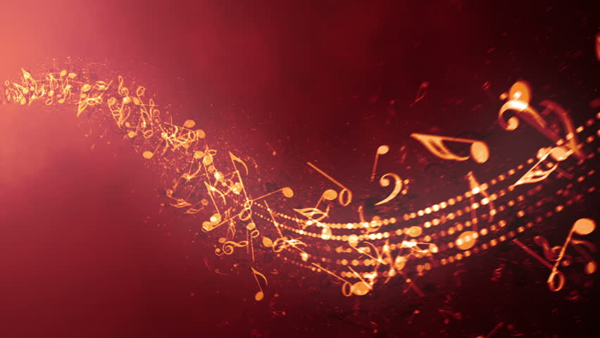 Animated Background with Musical Notes Video de stock 