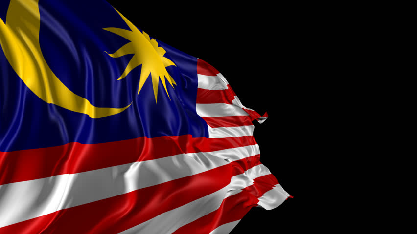 Flag Of Malaysia Beautiful 3d Animation Of The Malaysia Flag With Alpha ...