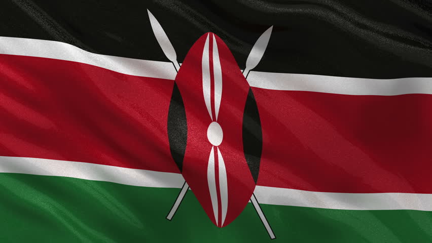 Stock video of flag of kenya gently waving in | 5566784 | Shutterstock