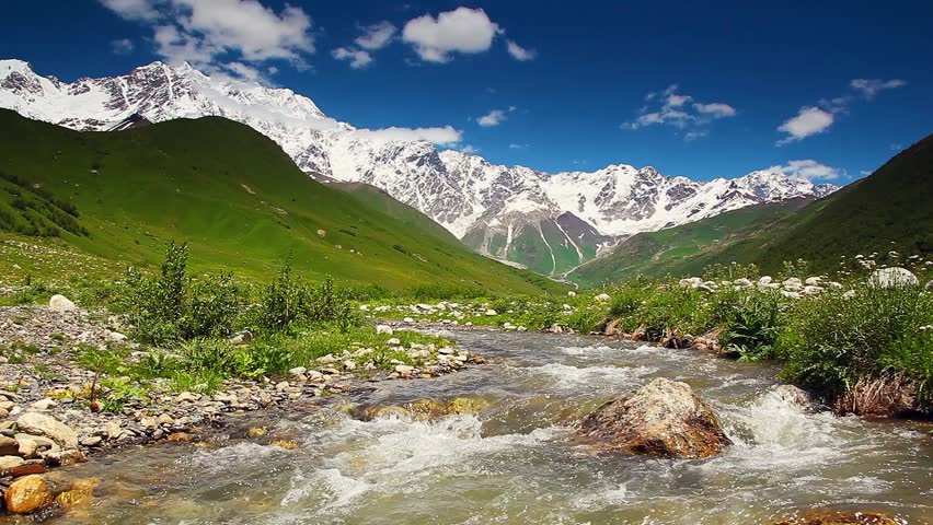 River In Mountain Valley At Stock Footage Video 100 Royalty Free