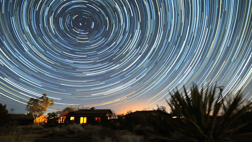 4k Star Trails Night Sky Stock Footage Video (100% Royalty-free