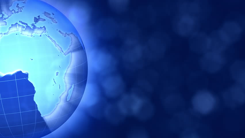 Rotating Blue World On The Left Breaking News Style Loopable Rotating Blue World On The Left Breaking News Style Loopable