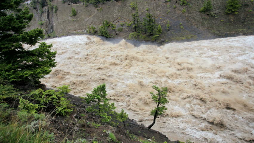 Storm Water Fast Flowing River Natures Environmental Wild Weather ...