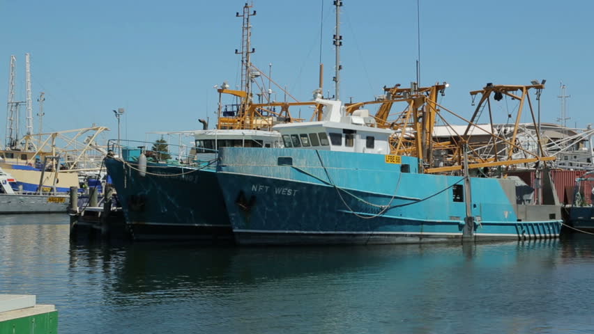 FREMANTLE, WA/AUSTRALIA - FEBRUARY 18, 2014: Fishing Boats Moored In ...