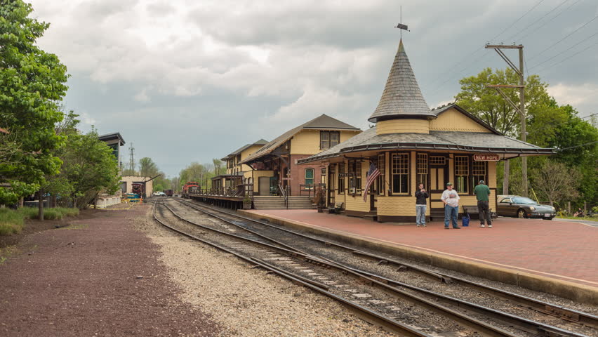 NEW HOPE, PA - MAY 10: New Hope Ivyland Railroad Arrives At The New ...