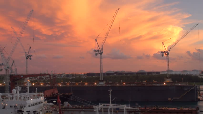 cruise ship construction time lapse