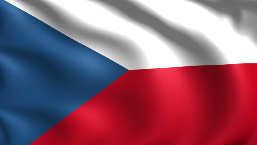 National Flag Of Czech Republic Waving In The Wind ...