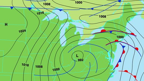 High And Low Pressure Systems Map Animated Weather Forecast Map North East Stock Footage Video (100%  Royalty-Free) 6965134 | Shutterstock