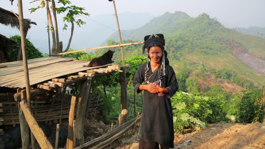 Stock video of pongsali, laos - april 2014: indigenous | 6972874 ...