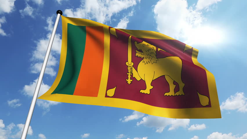 Sri Lankan Flag In The Wind. Part Of A Series. Stock Footage Video ...