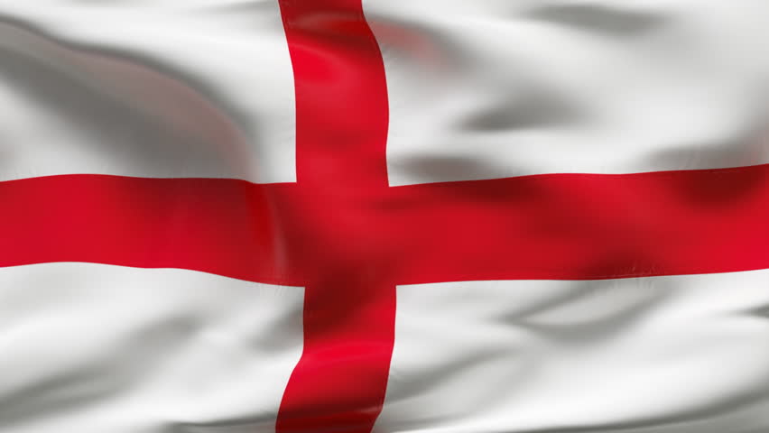 The Waving Flag Of England With The St George Cross Emblem,seamless ...