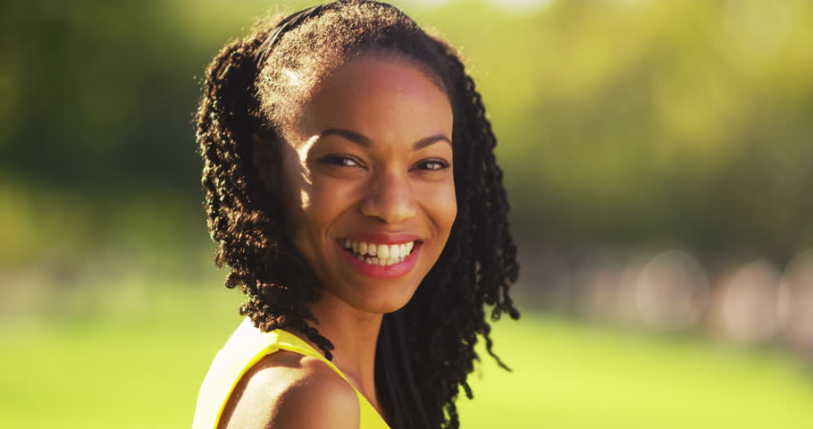 Happy Black Woman Looking At Stock Footage Video 100 Royalty Free 7209424 Shutterstock 