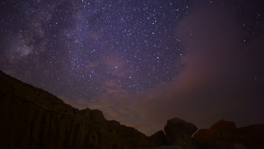 Night Sky Stars Timelapse Over Large Desert Rock Boulders Stock Footage Video Shutterstock