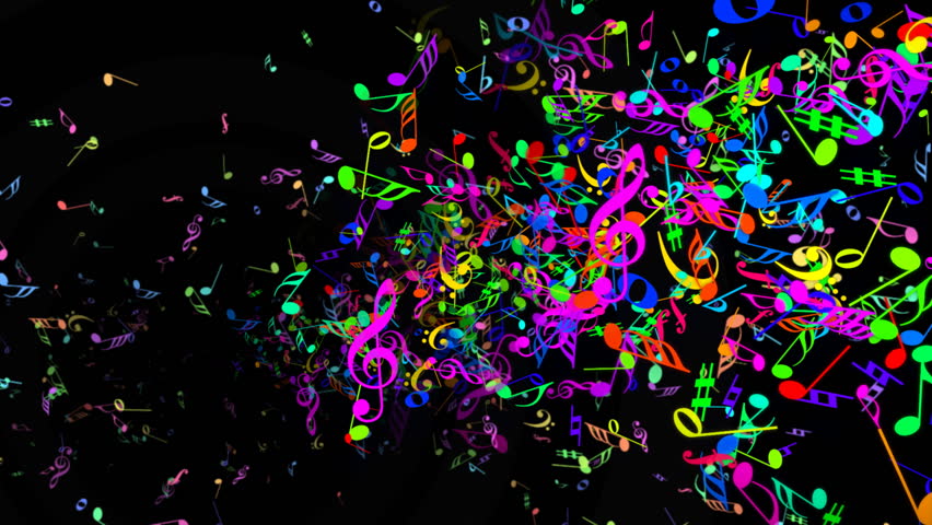 Animated Exploding Colorful 3d Music Notes 2 In 4k Transparent