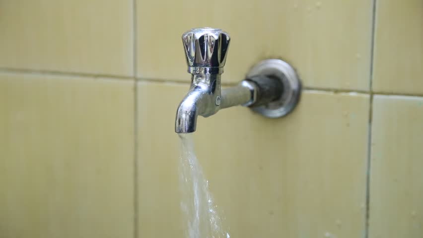 Running Faucet Closed By A Stock Footage Video 100 Royalty Free