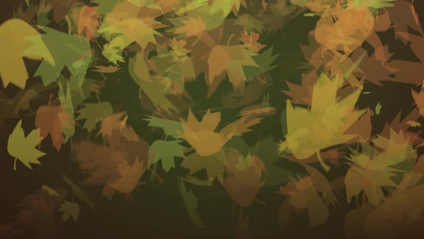 Falling Leaves Loopable Background. High Quality Animated Background Of