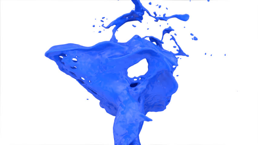 Blue Paint blue and green paint splashes collide in slow motion (full hd Blue Paint blue and green paint splashes collide in slow motion (full hd