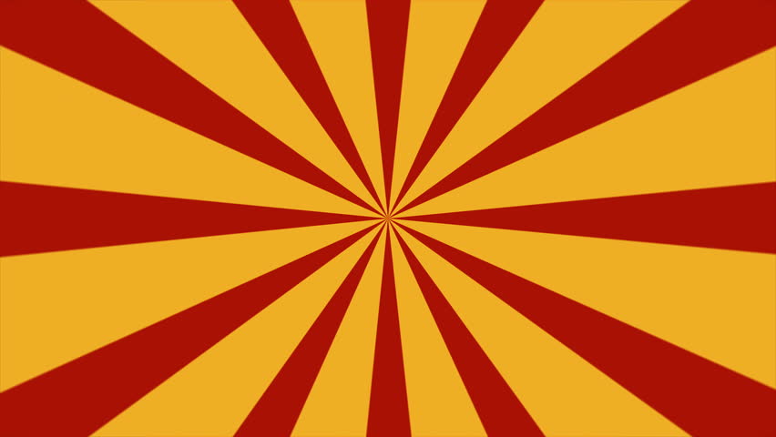 Retro Abstract Sunburst Background Loop Red Yellow Vignette Blur Easy ...