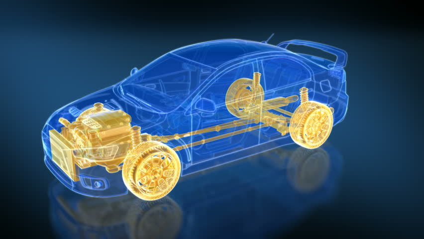 Abstract Animation Of A Futuristic Car In 4K UHD 3d Render Stock ...