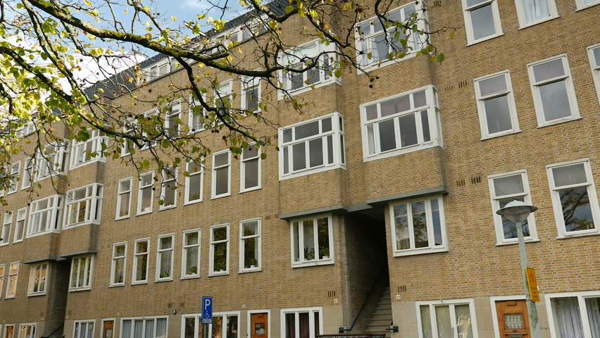 Amsterdam The Netherlands October 12 Stock Footage Video 100 Amsterdam The Netherlands October 12 2017 Exterior Of Windows Apartment Building Anne Frank Grew Up In
