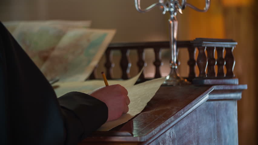 Wooden Desk From The Medieval Stock Footage 100 Royalty Free 9115724 Shutterstock
