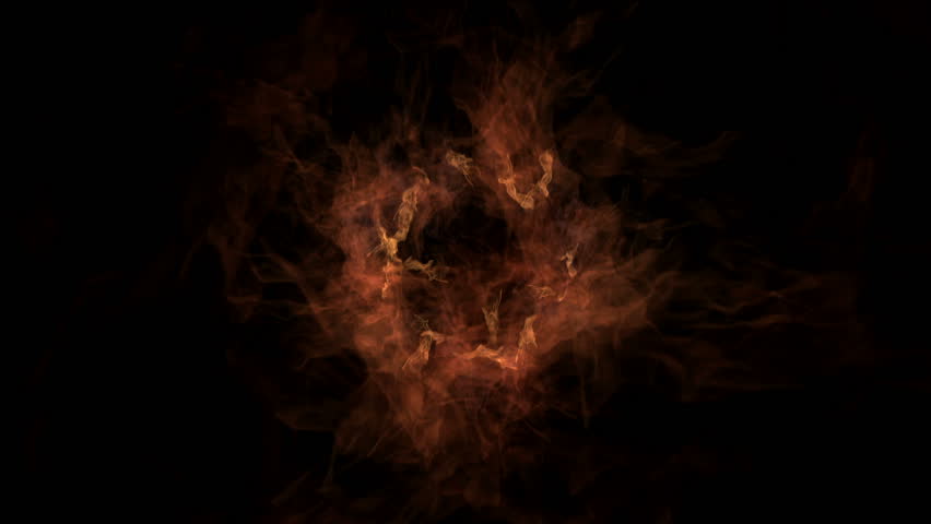Big Fire Kaleidoscope On The Black Background Big Fire Kaleidoscope On The Black Background
