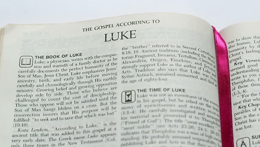 Header of Gospel According to Luke